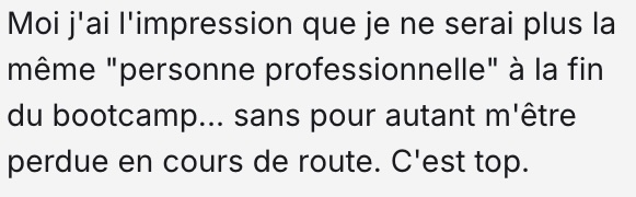 Capture de témoignage alumnie