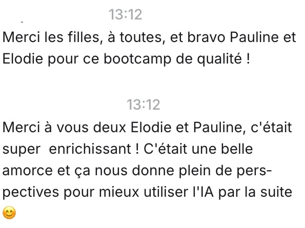 Capture de témoignage alumnie