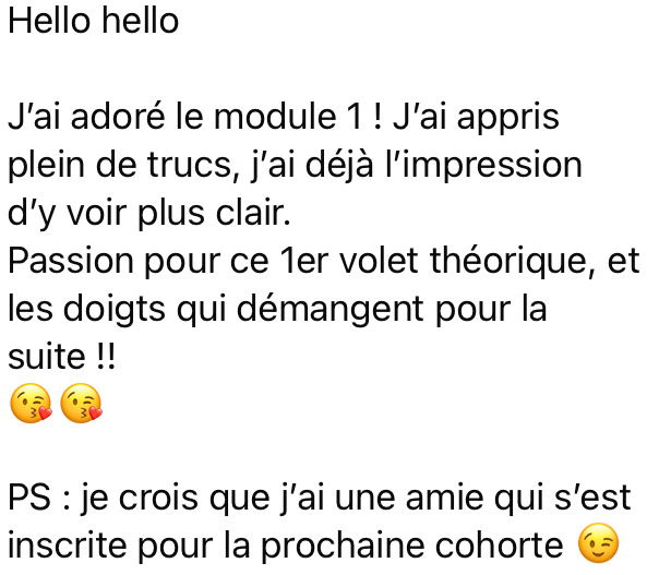 Capture de témoignage alumnie