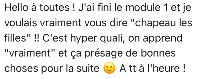Capture de témoignage alumnie