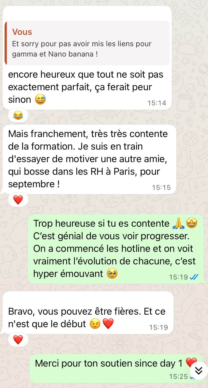 Capture de témoignage alumnie